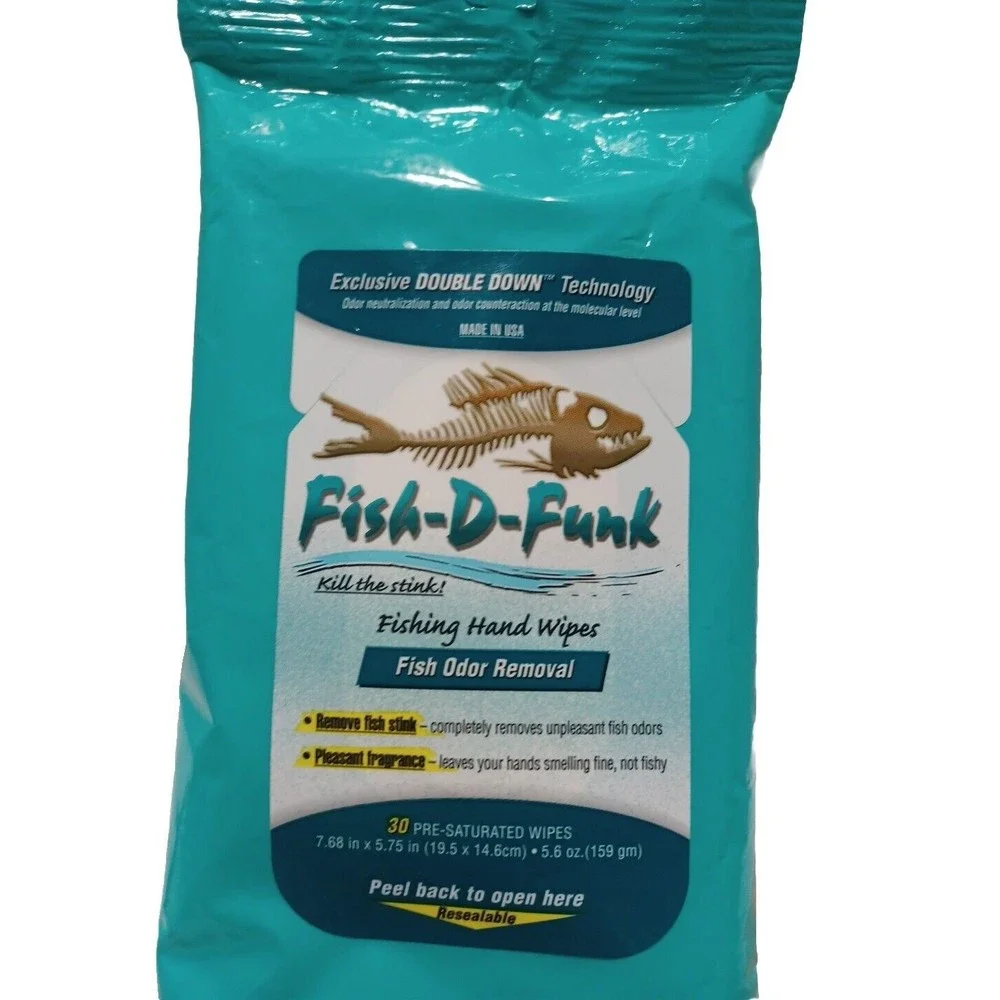 FISH-D-FUNK Odor Removal Wipes (30 Wipes per Pouch)